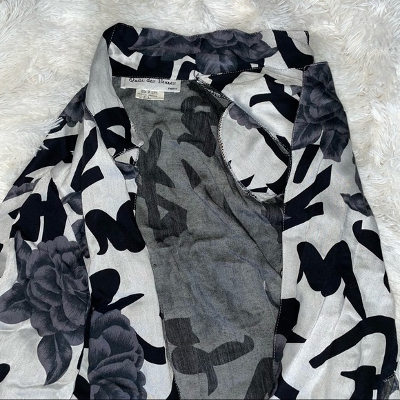 Floral cardigan / with front tie / size m - Picture 3 of 3